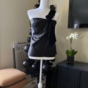 New! Event! Ann Taylor Silk and Velvet Bow Top